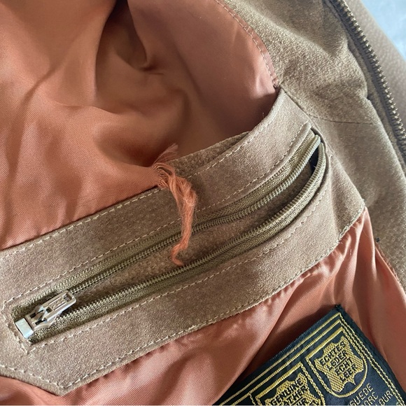 Vintage 90s Authentic Suede Jacket Mens Size 38 - Picture 8 of 10